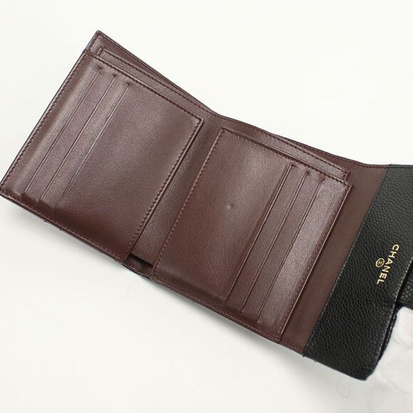 Chanel Small Flap Wallet Matelasse 26920077 Tri-fold Wallet Caviar Women's - Picture 3 of 8